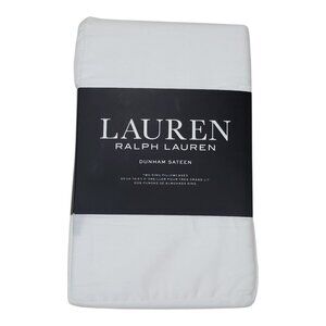 Lauren Ralph Lauren Dunham Sateen King Pillowcases White 300 Thread Count Cotton